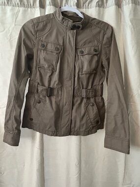 LOFT Women's Utility Jacket in Taupe